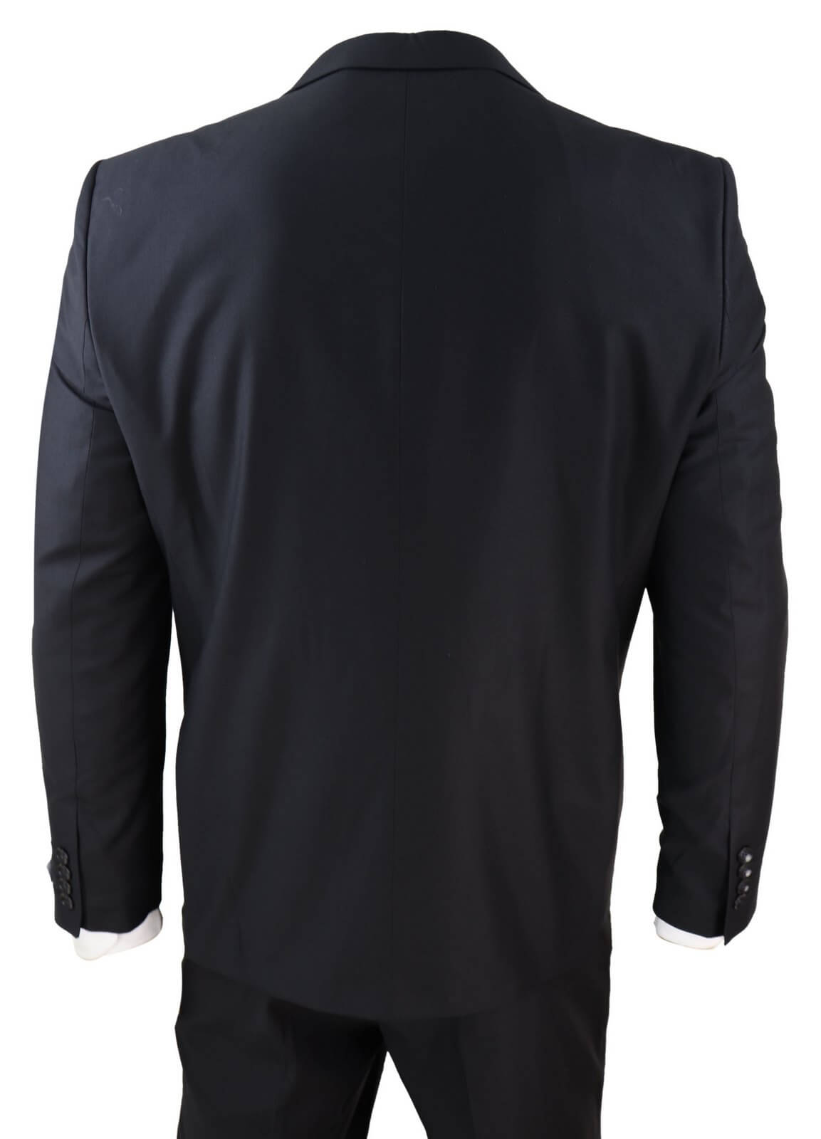 Mens Classic Black 3 Piece Suit