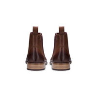 Mens Real Leather Chelsea Dealer Boots Slip On Smart Casual Retro VIntage Blinders Classic