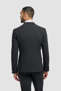 Aspen - Men's Black 2 Piece Double Breasted Tuxedo Suit