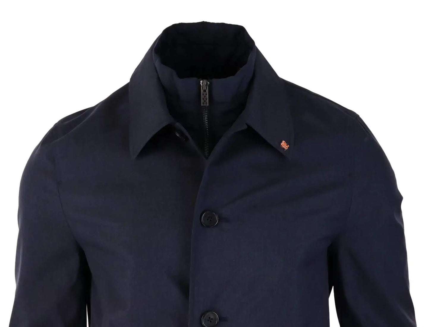 Mens Brando Navy Overcoat