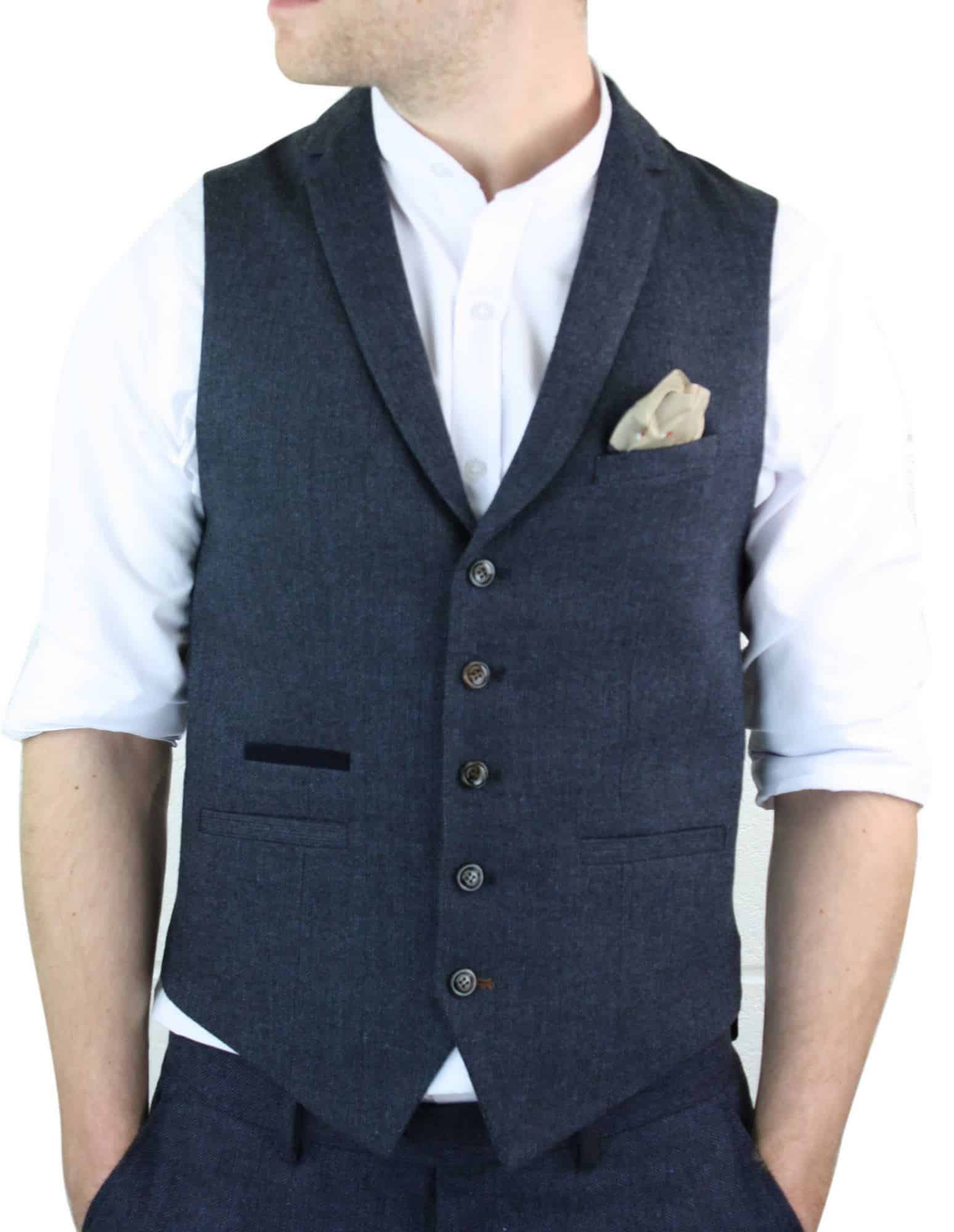 Cavani Martez - Men's Herringbone Tweed Waitcoat