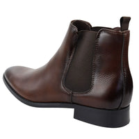 Men's Chelsea Slip On Brown Ankle Boots