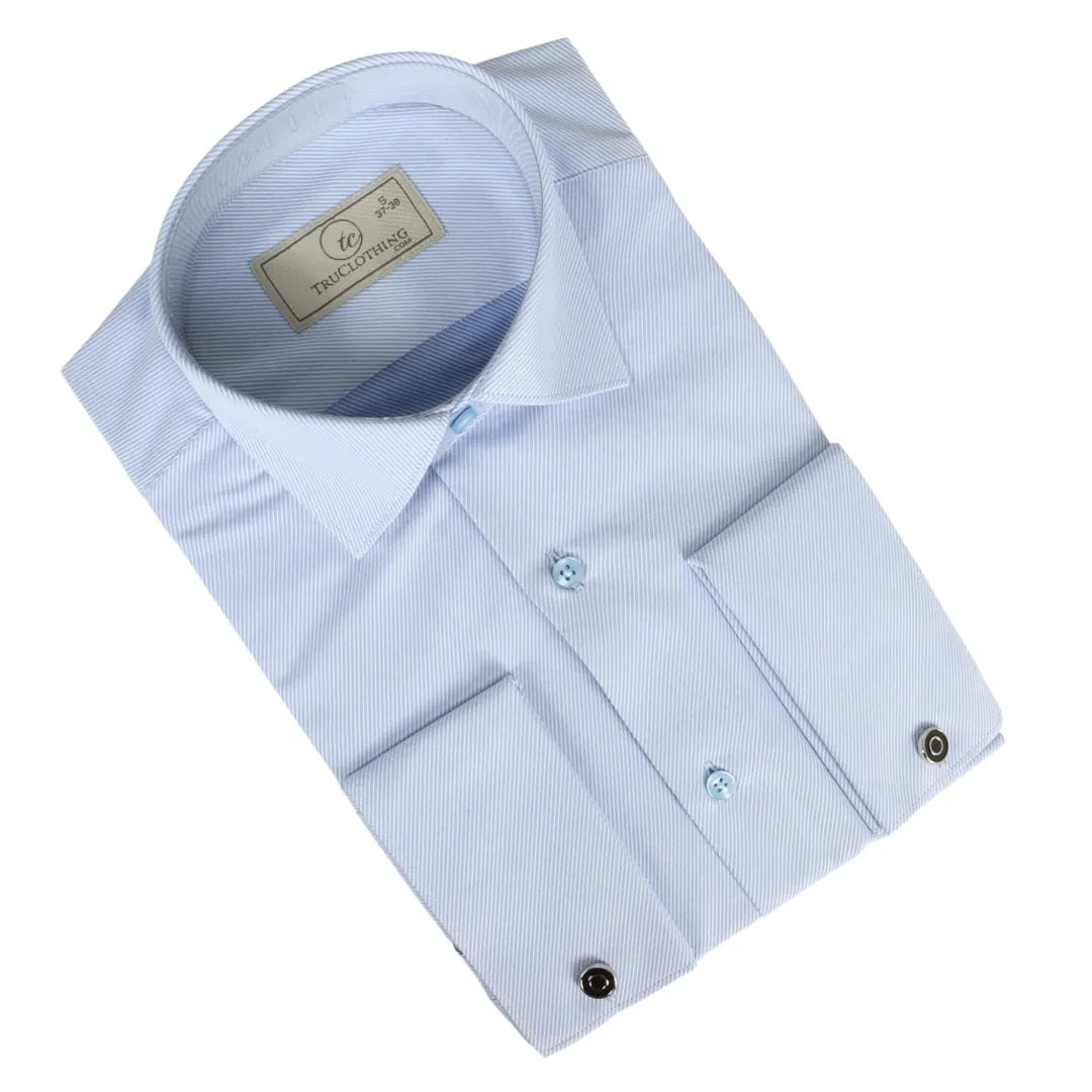 Men's Blue Double Cuff Oxford Shirt