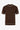 T-shirt marron en maille pour homme, coupe classique, col rond et finitions contrastées