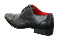 Mens Black Shiny Patent PU Leather Shoes