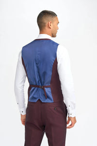 Pantalon à carreaux bordeaux pour homme Caridi