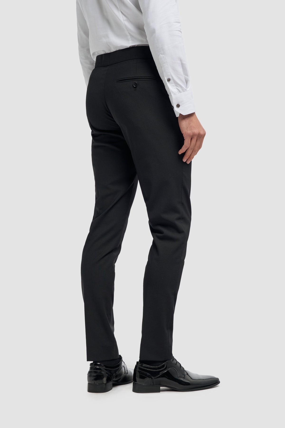 Aspen - Pantalon classique noir uni pour homme