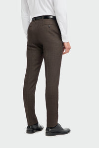 Pantalon en tweed marron Caridi pour homme