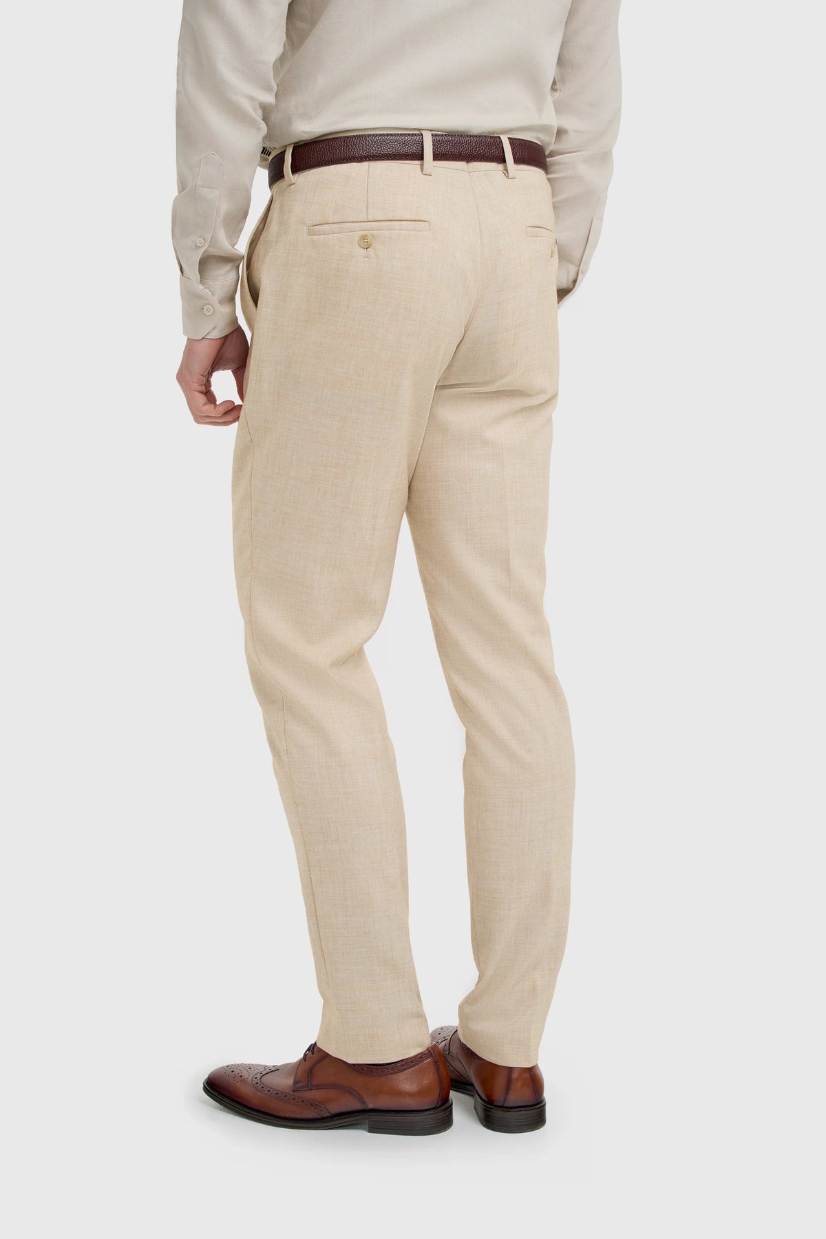 Pantalon texturé beige Malibu pour homme