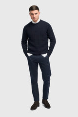 Pantalon d'été classique bleu marine pour homme Mario