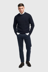 Pantalon d'été classique bleu marine pour homme Mario
