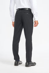 Pantalon habillé Roberto pour homme, noir à fines rayures.