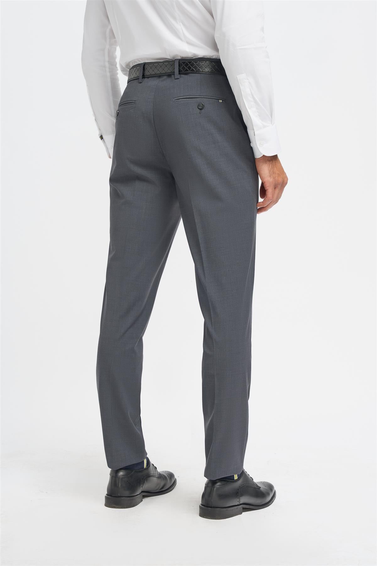 Pantalon habillé anthracite pour homme Bond