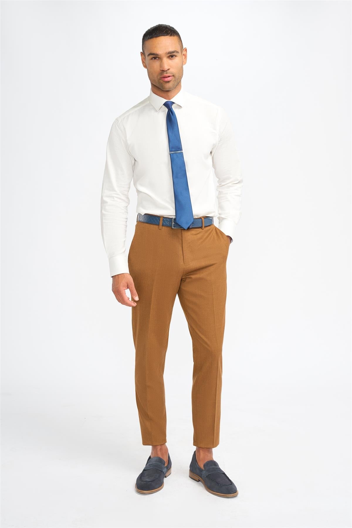 Pantalon habillé camel pour homme James