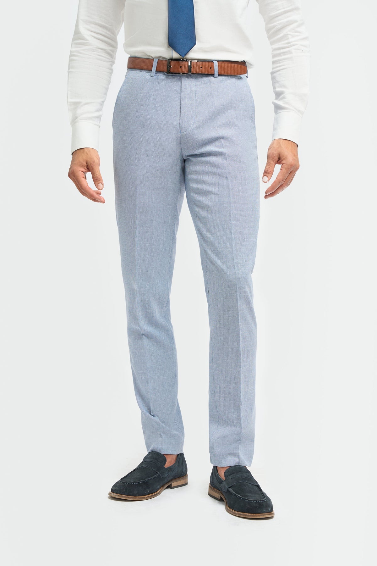 Miami - Pantalon bleu à motif quadrillé pour homme