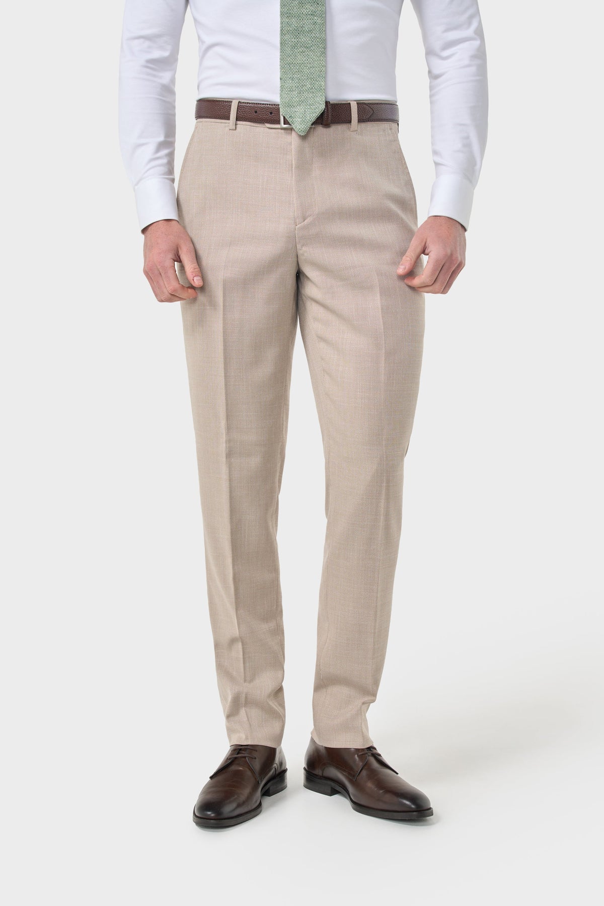 Miami - Pantalon de mariage beige pour homme