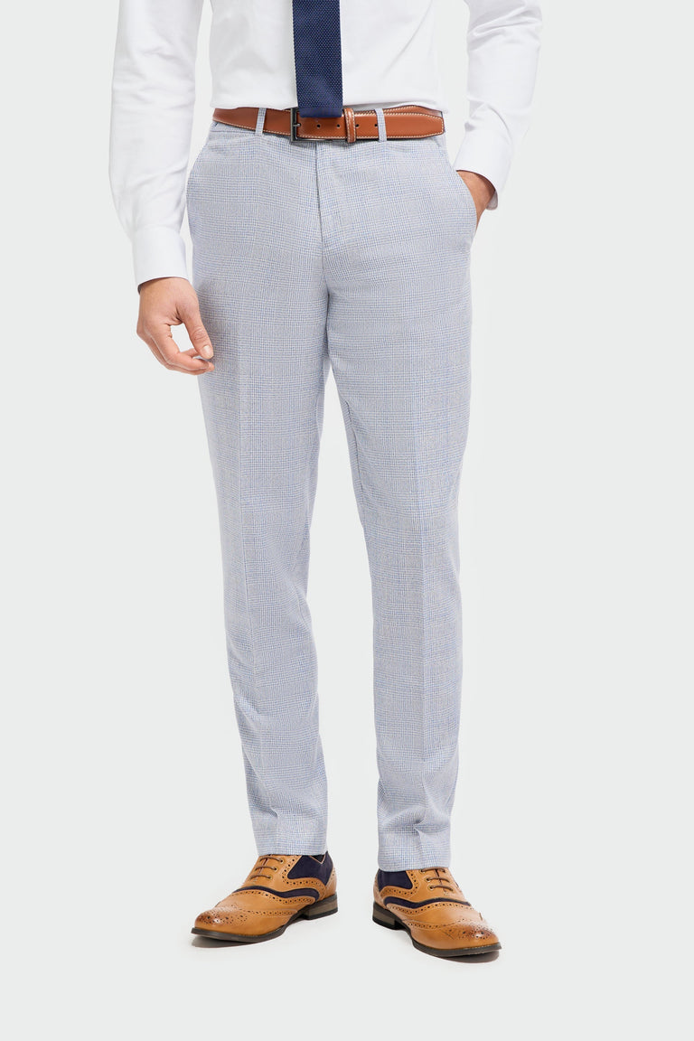 Pantalon de mariage bleu clair pour homme Caridi
