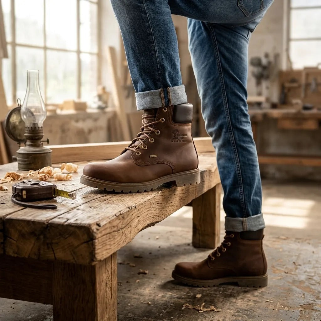Bottines en cuir imperméable marron écorce pour homme 03 GTX C1
