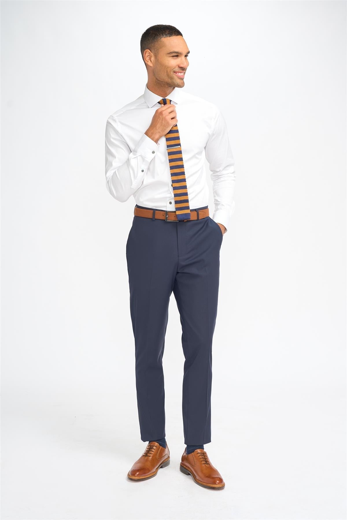 Pantalon habillé bleu marine pour homme Malibu
