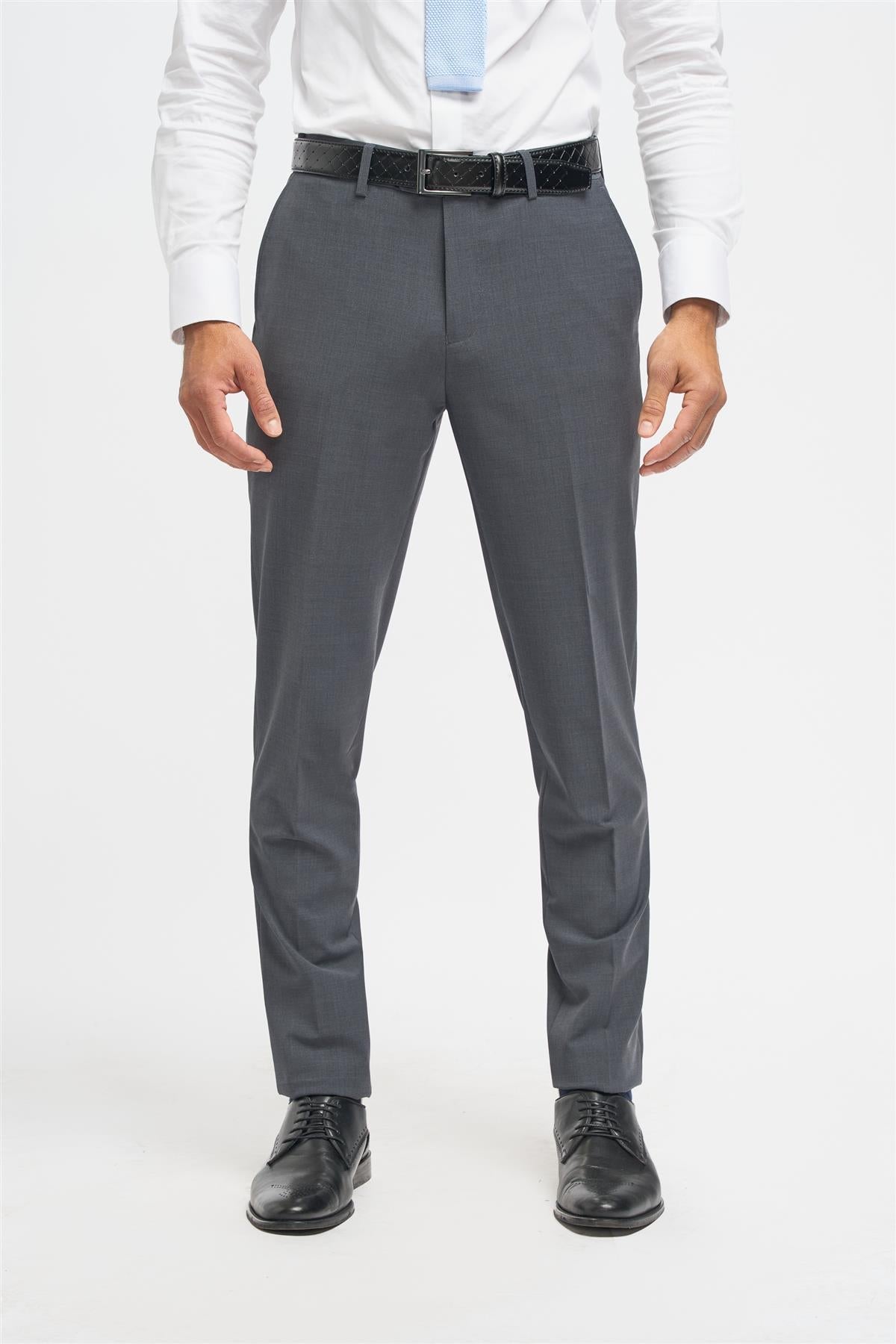 Pantalon habillé anthracite pour homme Bond