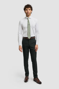 Pantalon en tweed vert olive pour homme Caridi