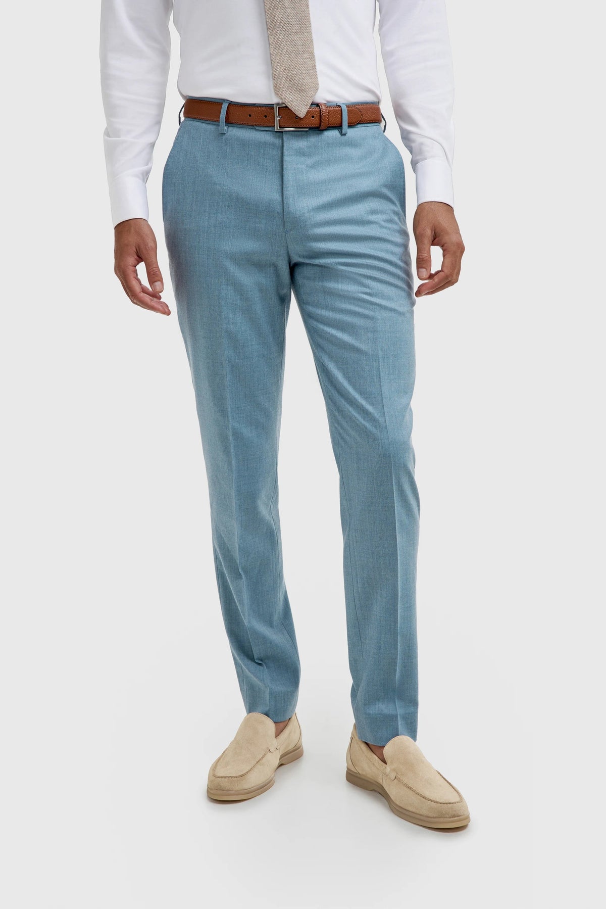 Pantalon texturé bleu clair James pour homme
