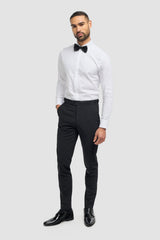 Aspen - Pantalon classique noir uni pour homme