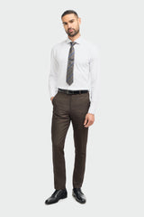 Pantalon en tweed marron Caridi pour homme