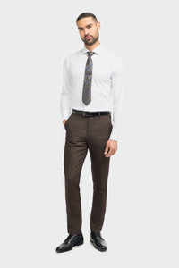 Pantalon en tweed marron Caridi pour homme