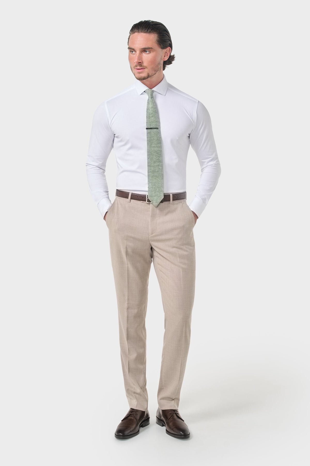 Miami - Pantalon de mariage beige pour homme