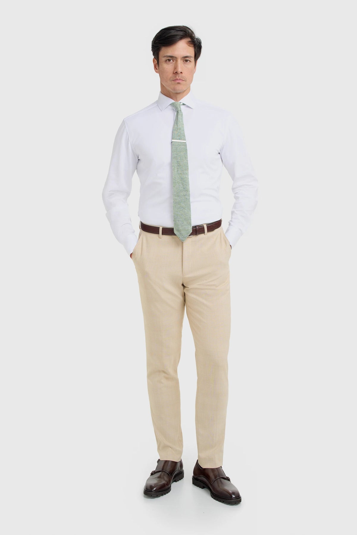Camden - Pantalon à carreaux beige pour homme