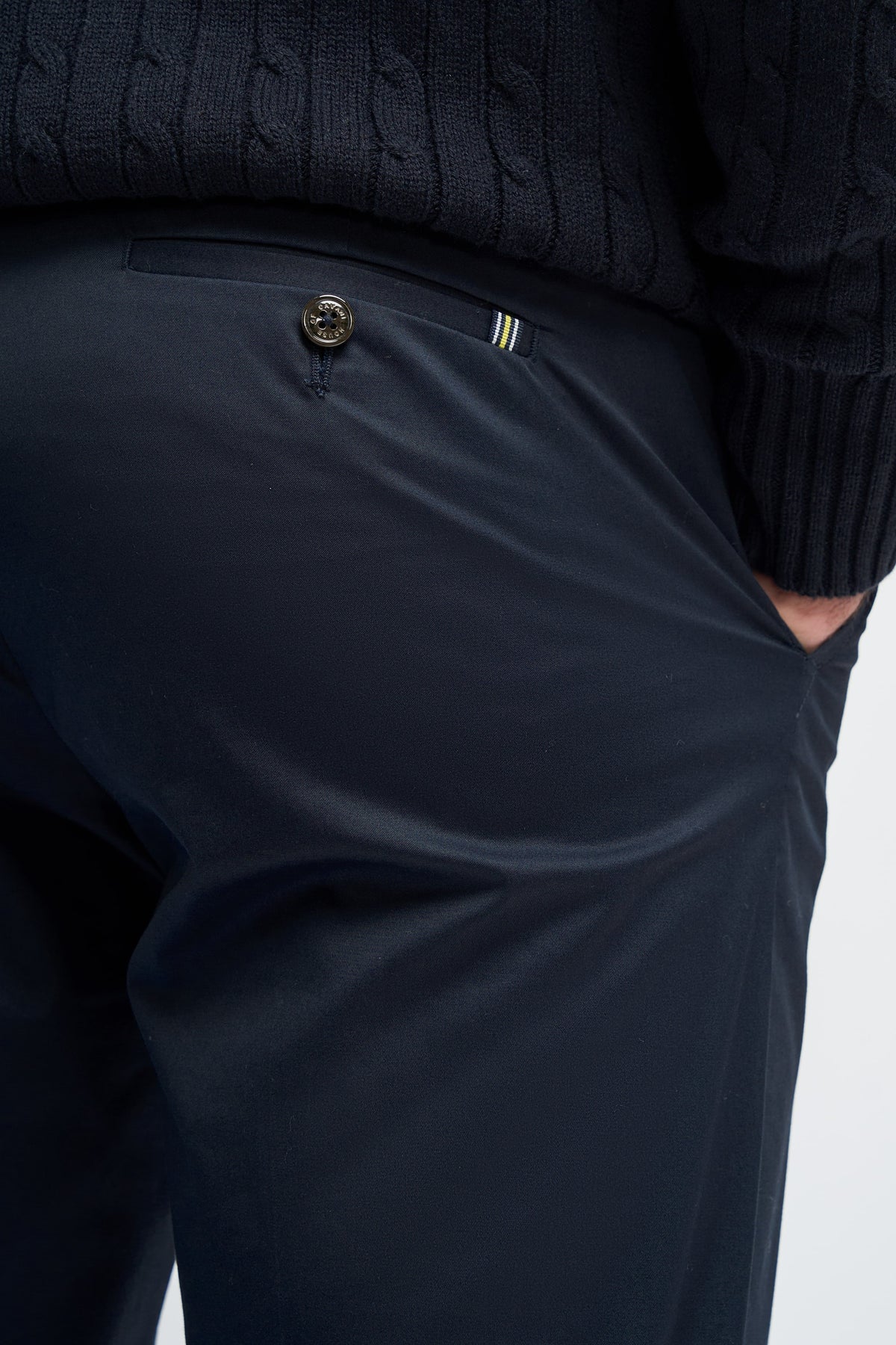 Pantalon d'été classique bleu marine pour homme Mario
