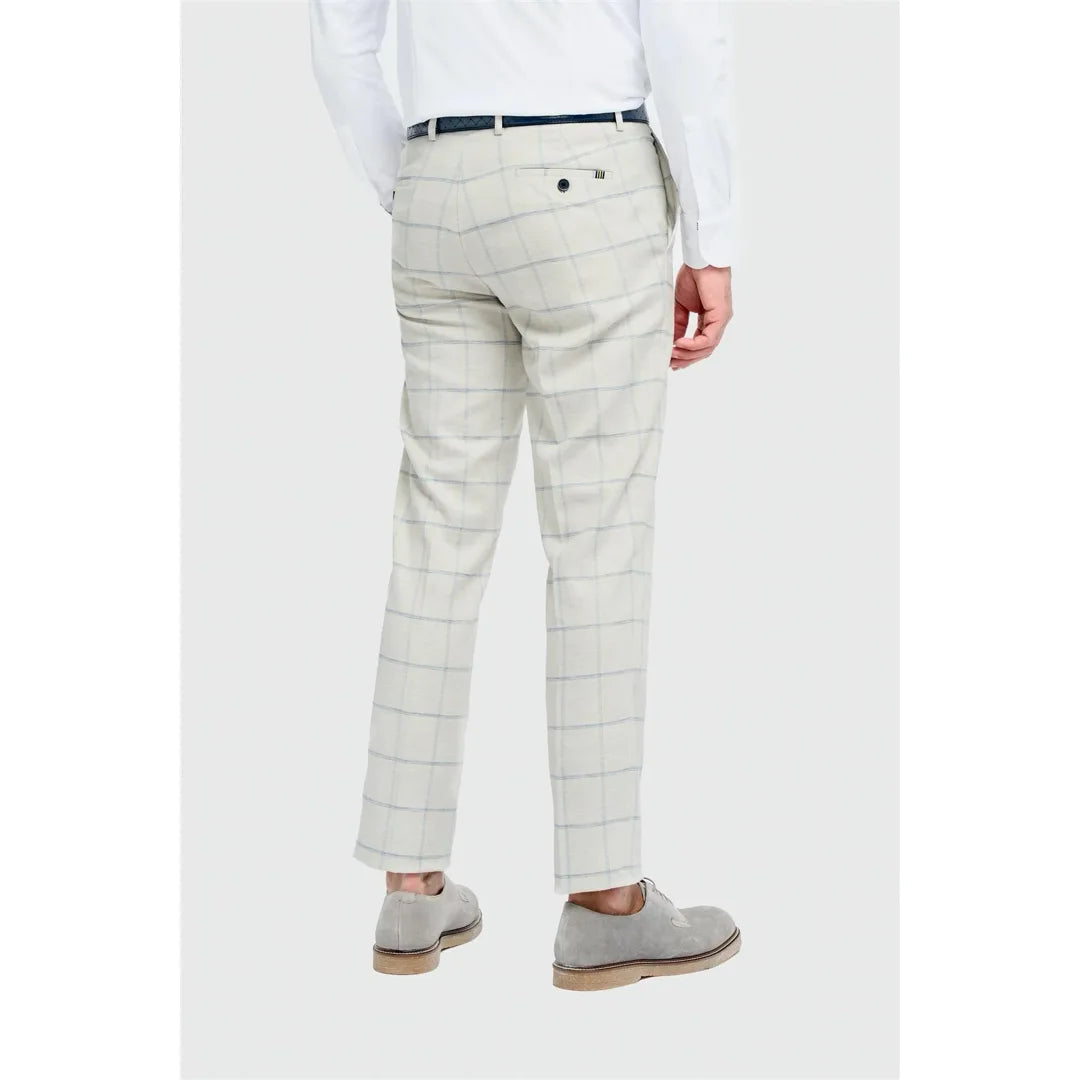 Pantalon à carreaux gris Gabriel pour homme