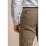 Pantalon en tweed marron clair Albert pour homme