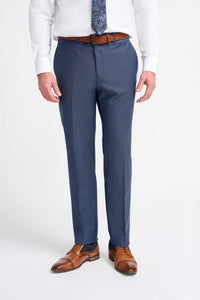Pantalon à carreaux bleu marine pour homme Bond