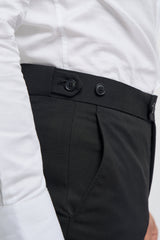 Aspen - Pantalon classique noir uni pour homme