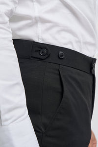 Aspen - Pantalon classique noir uni pour homme
