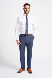 Pantalon à carreaux bleu marine pour homme Bond