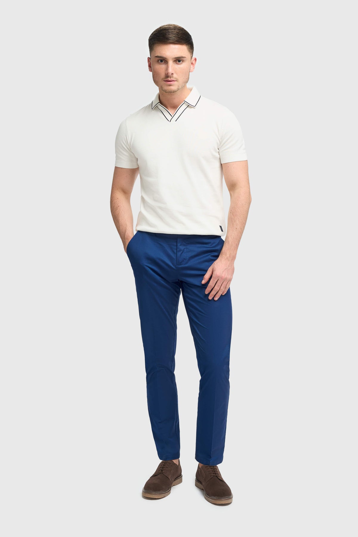 Pantalon d'été bleu élégant pour homme Mario