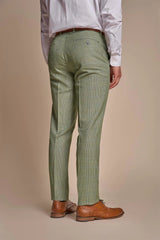 Pantalon à carreaux vert sauge Caridi pour homme