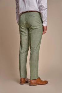 Pantalon à carreaux vert sauge Caridi pour homme