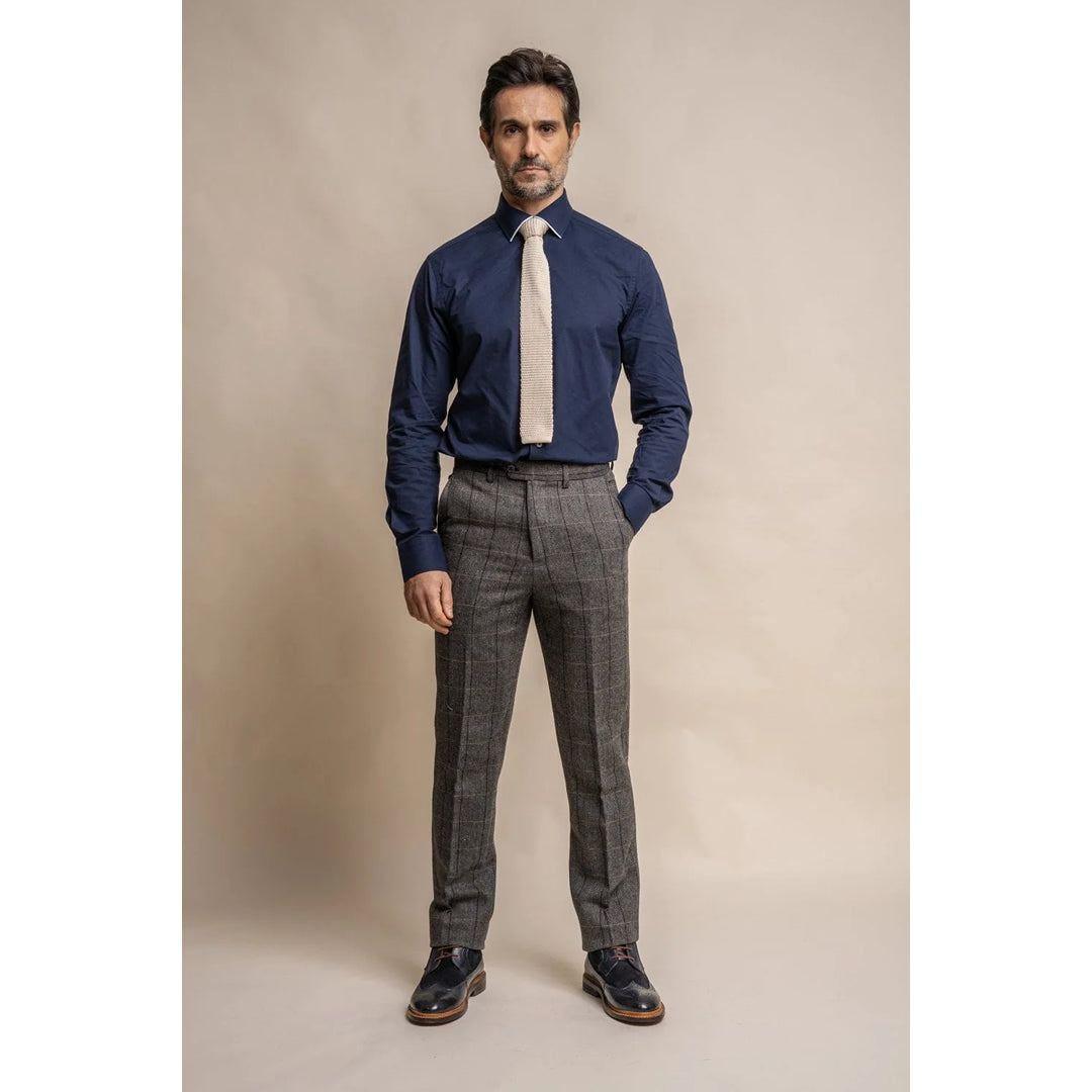 Pantalon en tweed gris pour homme Albert