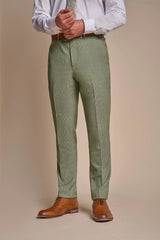 Pantalon à carreaux vert sauge Caridi pour homme