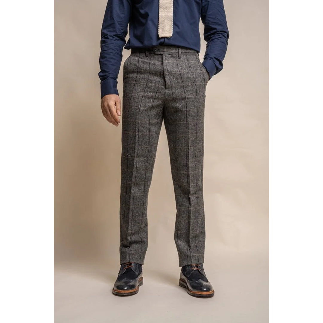 Pantalon en tweed gris pour homme Albert