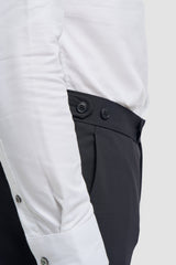 Aspen - Pantalon classique uni bleu marine pour homme