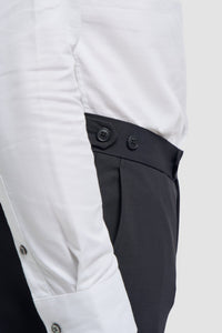 Aspen - Pantalon classique uni bleu marine pour homme