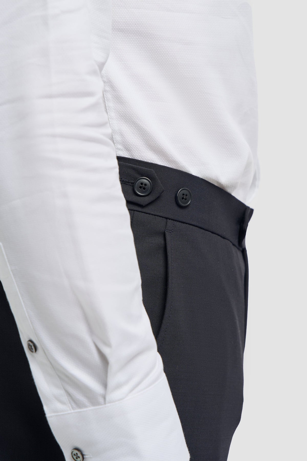 Aspen - Pantalon classique uni bleu marine pour homme