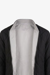 Blouson aviateur réversible pour homme, noir et beige, léger et matelassé, 2 en 1