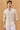 Chemise d'été beige en pur lin pour homme, manches longues, boutonnée