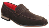 Fiorello 1807 - Mens Suede Faux Slip Onl Shoes Italian Design Classic Loafers